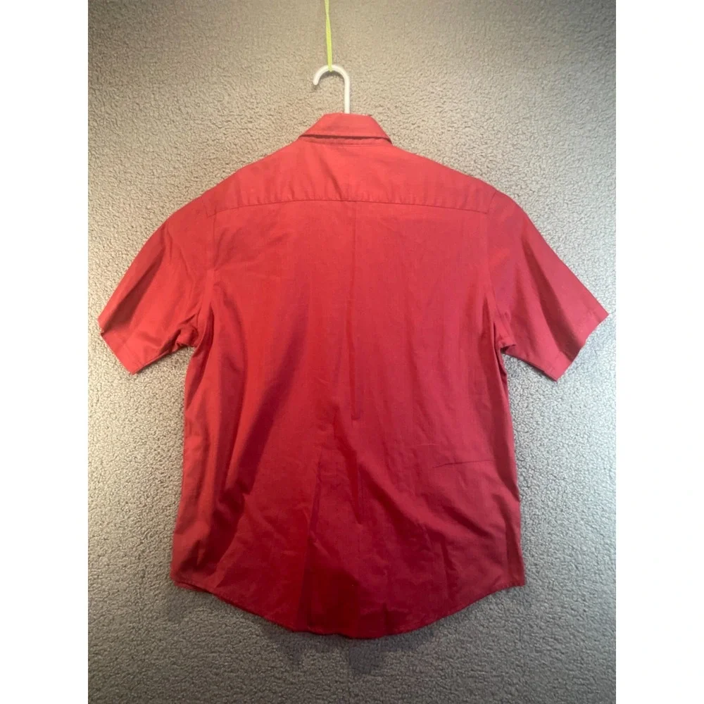 Croft & Barrow‎  Short Sleeve Shirt Men's Large Red Casual preppy